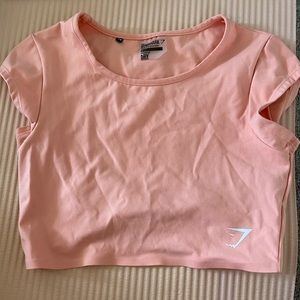Gymshark Pink Cap Sleeve Crop Top Small